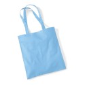 Tote bag, sac shopping coton bleu ciel vierge à personnaliser