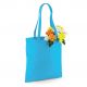Tote bag, sac shopping coton bleu surf vierge, 140 g/m²