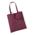 Tote bag, sac shopping coton bordeaux