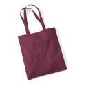 Tote bag, sac shopping coton bordeaux vierge à personnaliser