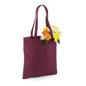 Tote bag, sac shopping coton bordeaux vierge, 140 g/m²
