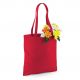 Tote bag, sac shopping coton rouge vierge, 140 g/m²
