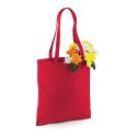 Tote bag, sac shopping coton rouge vierge, 140 g/m²