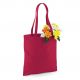 Tote bag, sac shopping coton rouge cerise vierge, 140 g/m²