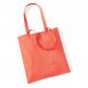 Tote bag, sac shopping coton orange corail