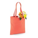 Tote bag, sac shopping coton corail vierge, 140 g/m²