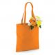 Tote bag, sac shopping coton orange vierge, 140 g/m²