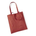 Tote bag, sac shopping coton orange rust