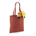 Tote bag, sac shopping coton orange rust vierge, 140 g/m²
