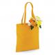 Tote bag, sac shopping coton jaune moutarde vierge, 140 g/m²