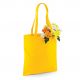 Tote bag, sac shopping coton jaune tournesol vierge, 140 g/m²