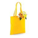 Tote bag, sac shopping coton jaune tournesol vierge, 140 g/m²