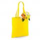 Tote bag, sac shopping coton jaune vierge, 140 g/m²