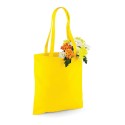 Tote bag, sac shopping coton jaune vierge, 140 g/m²