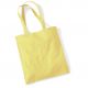 Tote bag, sac shopping coton jaune citron vierge à personnaliser