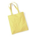 Tote bag, sac shopping coton jaune citron vierge à personnaliser