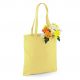Tote bag, sac shopping coton jaune citron vierge, 140 g/m²