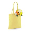 Tote bag, sac shopping coton jaune citron vierge, 140 g/m²