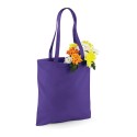 Tote bag, sac shopping coton violet vierge, 140 g/m²
