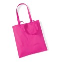 Tote bag, sac shopping coton rose fushia