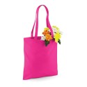 Tote bag, sac shopping coton rose fushia vierge, 140 g/m²