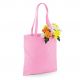 Tote bag, sac shopping coton rose clair vierge, 140 g/m²