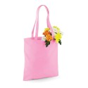 Tote bag, sac shopping coton rose clair vierge, 140 g/m²