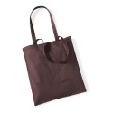 Tote bag, sac shopping coton marron chocolat