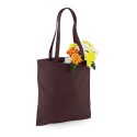 Tote bag, sac shopping coton marron chocolat vierge, 140 g/m²