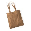 Tote bag, sac shopping coton caramel vierge à personnaliser