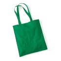 Tote bag, sac shopping coton vert kelly vierge à personnaliser
