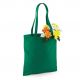 Tote bag, sac shopping coton vert kelly vierge, 140 g/m²