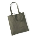 Tote bag, sac shopping coton vert olive