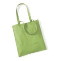 Tote bag, sac shopping coton vert kiwi