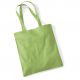 Tote bag, sac shopping coton vert kiwi vierge à personnaliser