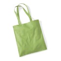 Tote bag, sac shopping coton vert kiwi vierge à personnaliser