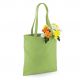 Tote bag, sac shopping coton vert kiwi vierge, 140 g/m²