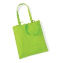 Tote bag, sac shopping coton vert citron