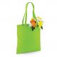 Tote bag, sac shopping coton vert citron vierge, 140 g/m²