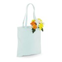 Tote bag, sac shopping coton vert pastel vierge
