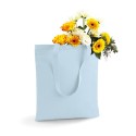 Tote bag, sac shopping coton bleu pastel vierge, 140 g/m²