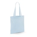 Tote bag, sac shopping coton bleu pastel vierge à personnaliser