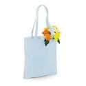 Tote bag, sac shopping coton bleu pastel vierge
