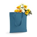 Tote bag, sac shopping coton bleu indigo vierge, 140 g/m²