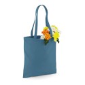 Tote bag, sac shopping coton bleu indigo vierge