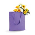 Tote bag, sac shopping coton violet lilas vierge, 140 g/m²