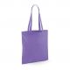 Tote bag, sac shopping coton violet lilas vierge à personnaliser