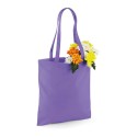 Tote bag, sac shopping coton violet lilas vierge