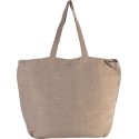 Grand sac shopping en juco uni, anses longues, 300 g/m²