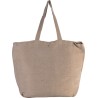 Grand sac shopping en juco uni, anses longues, 300 g/m²